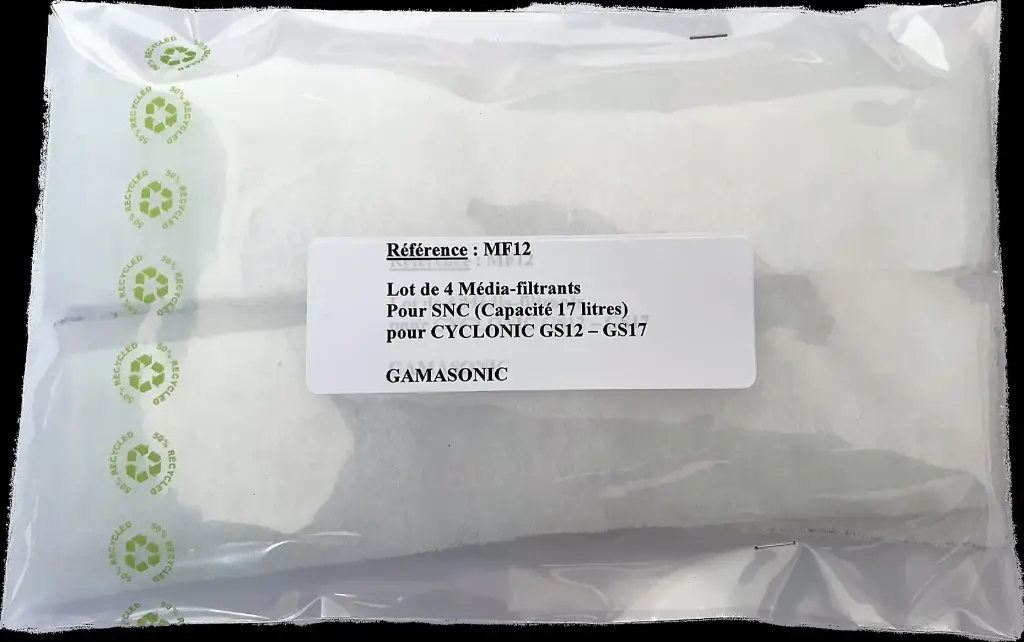 Media Filtrant pour GS12/17/30 lot de 4