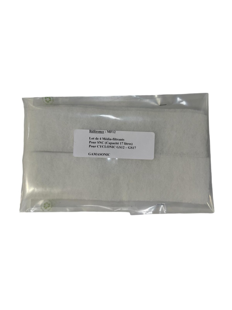 Media Filtrant pour GS12/17/30 lot de 4