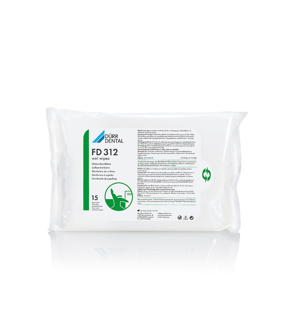 FD 312 wet wipes – Désinfection des surfaces
