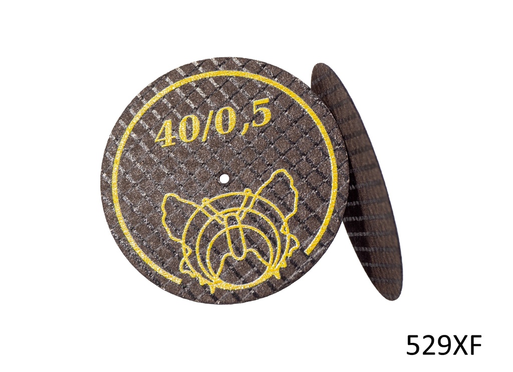 X10 DISQ RENFORCE  529XF 40/0.5 POUR ACIER/CRCO JAUNE