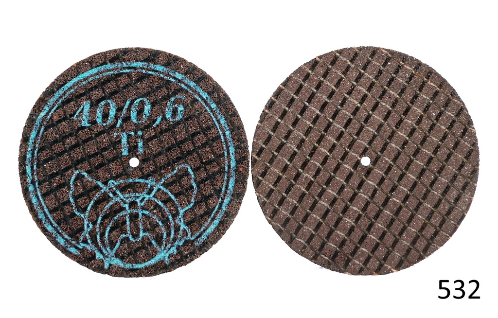 X10 DISQ RENFORCE  532 40/0.6 POUR TITANE BLEU