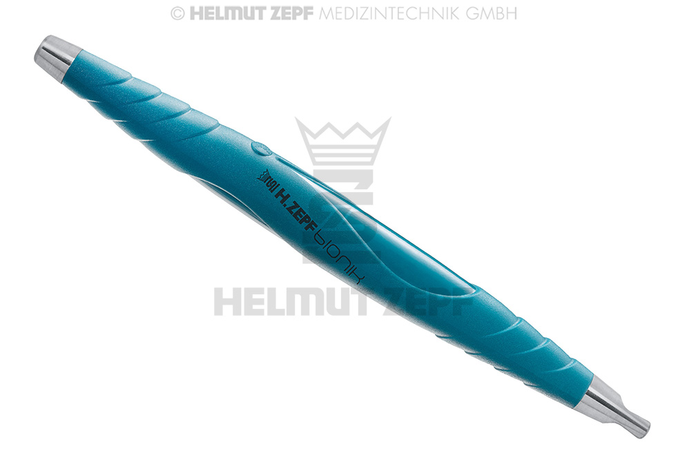 ZEPF-BIONIK MANCHE UNIVERSEL, PEEK, POUR INSERTS ÉCHANGEABLES M2X0,5 À UN SEUL BOUT, TURQUOISE-BLEU,