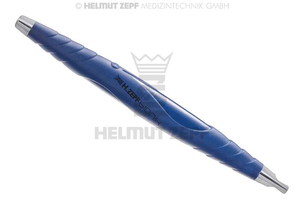 ZEPF-BIONIK MANCHE UNIVERSEL, PEEK, POUR INSERTS ÉCHANGEABLES M2X0,5 À UN SEUL BOUT, BLEU DE COBALT,