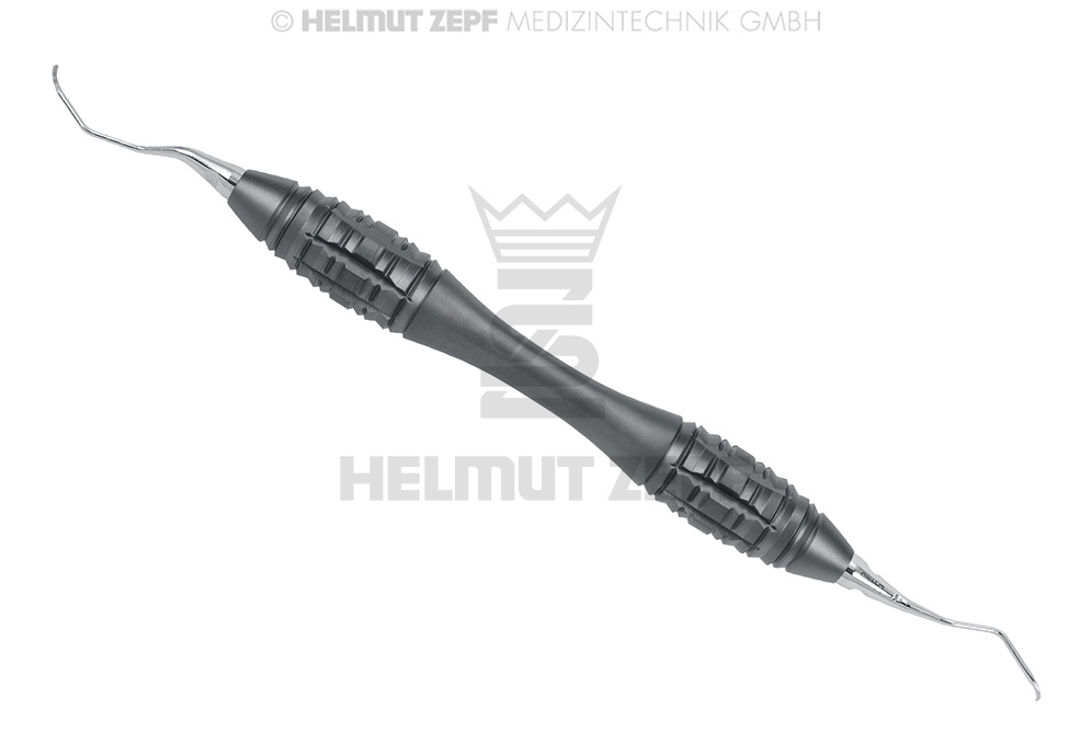 CURETTE UNIVERSELLE LANGER 3/4 MINI 5 1ER MANCHE ENV. 3MM PLUS LONG, Ø0,95 DOUBLE EXTRÉMITÉ HUERZELER/MANCHE ZUHR