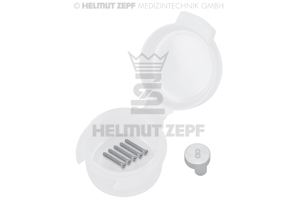 CMS MICRO-VIS EN TITANE DIAM.1,2 X 8 MM CRUCIFORME, ANODISEE EN GRIS (UNITE D'EMBALLAGE 5 PIECES)