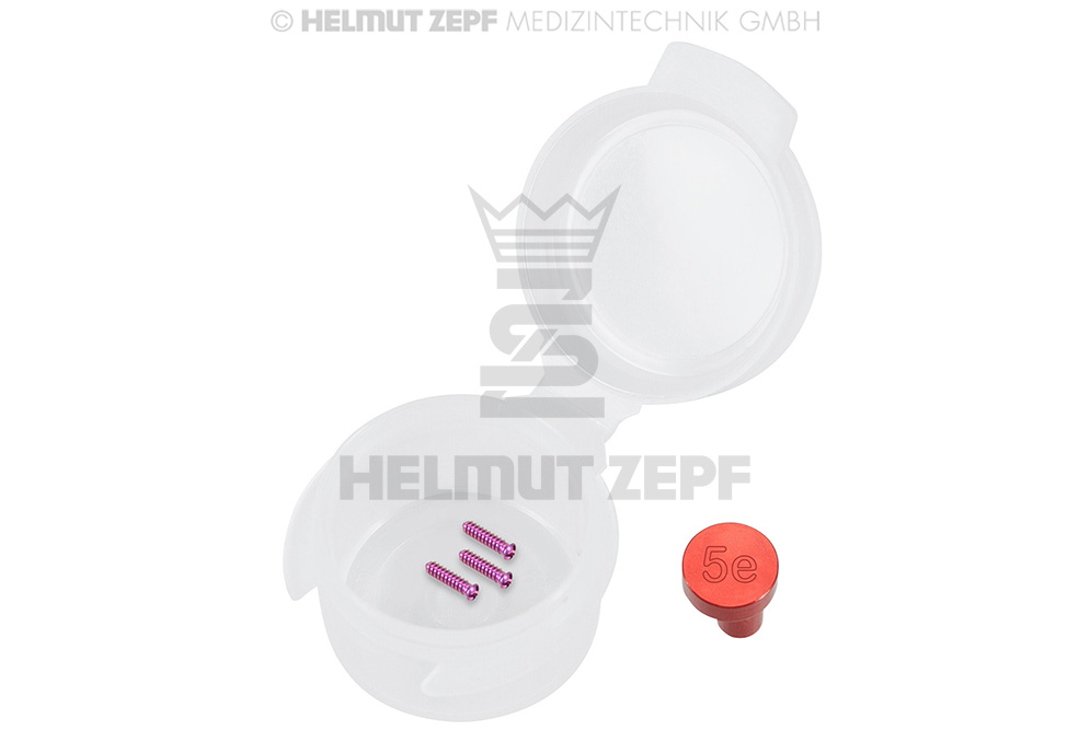 CMS VIS D'URGENCE MICRO EN TITANE DIAM. 1,4 X 5 MM, CRUCIFORME, ANODISÉE EN ROUGE