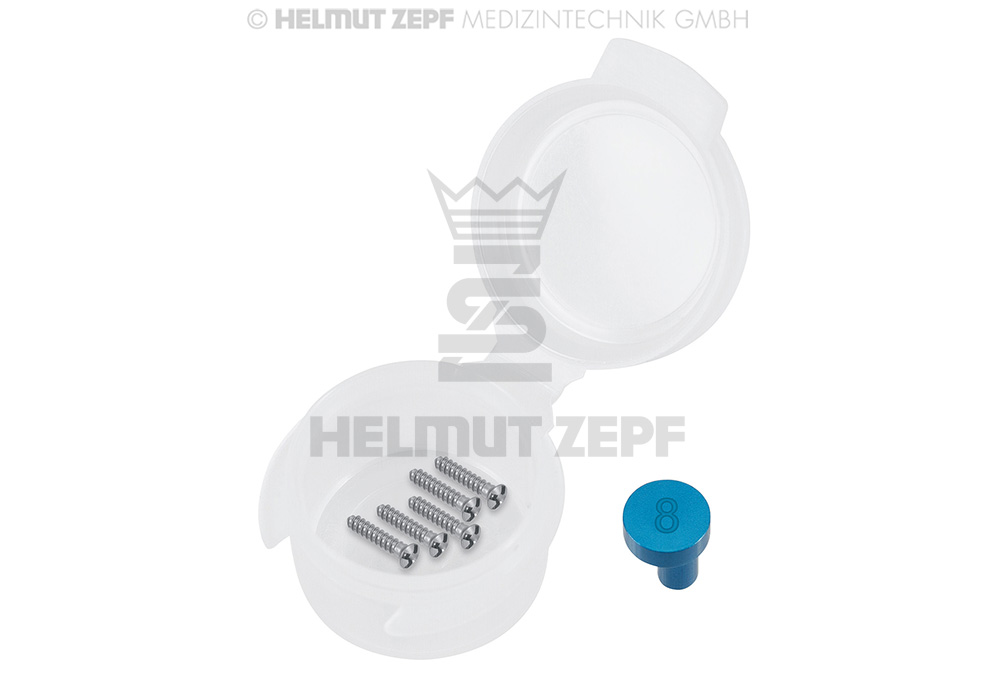 CMS, MICRO-VIS EN TITANE, DIAM.1,5X8MM CRUCIFORME, ANODISÉE EN BLEU (UNITÉ D'EMBALLAGE 5 PIÈCES)