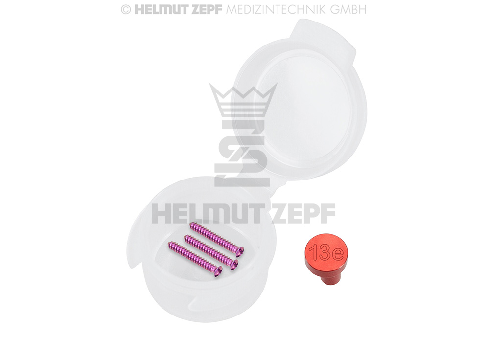 CMS MICRO-VIS D'URGENCE EN TITANE DIAM. 1,9 X 13 MM, CRUCIFORME, ANODISÉE EN ROUGE