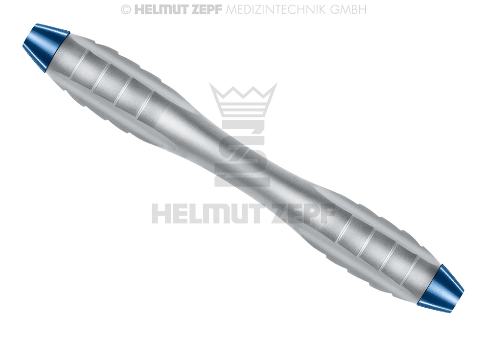 Z-SHAPE RELAX MANCHE BLEU CAVITÉ CONCAVE, ÉCAILLE CONVEXE DOUBLE EXTRÉMITÉ M4X0,5; LONGUEUR: 100MM