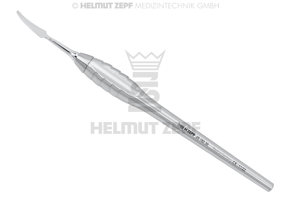 COUTEAU-GIN FIG. 2, COURBÉ, FORME Z, MANCHE À UN EMBOUT, M4X0,5MM ÉCHANGEABLE