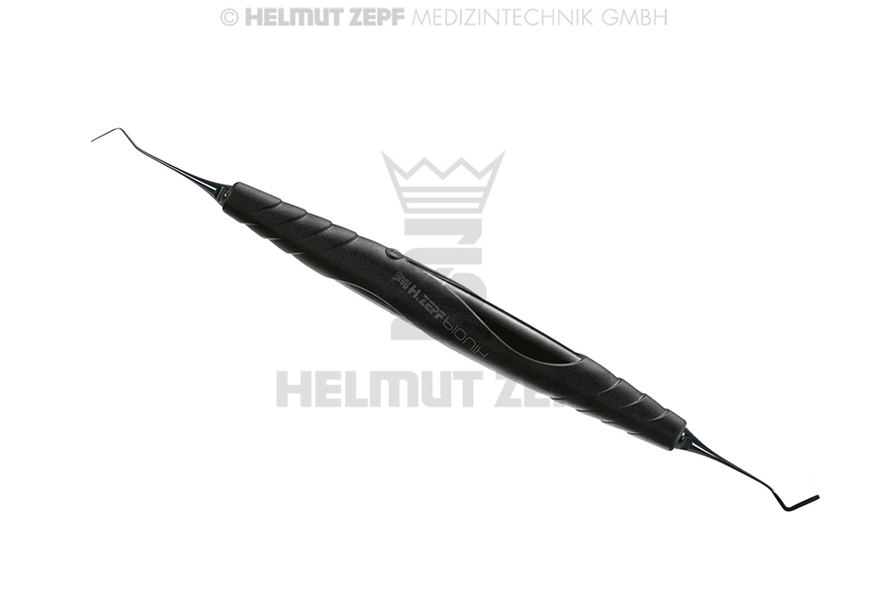 SPATULE COMPOSITE, MANCHE BIONIK, NOIR, INSERTS ÉCHANGEABLES, REVÊTEMENT NANOPAL, LARGEUR 1 MM