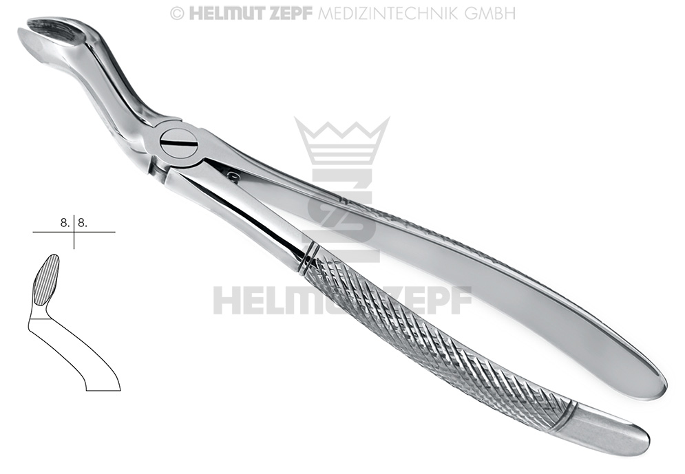 DAVIER, FORME ANGL.FIG.67A DENTS DE SAGESSE SUPER., PETIT MODÈLE
