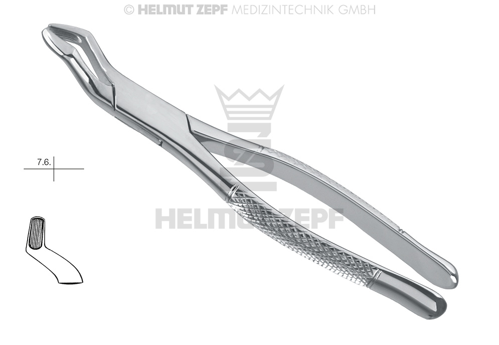 DAVIER, FORME AMERICAINE, FIG. 53-R, MOLAIRES SUPERIEURES, COTE DROIT