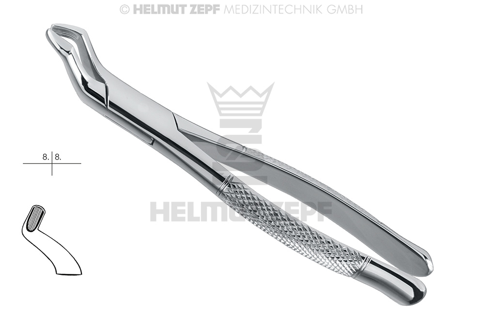 DAVIER, FORME AMÉRICAINE, FIG. 210-S, 3ÈMES MOLAIRES SUPÉRIEURES 