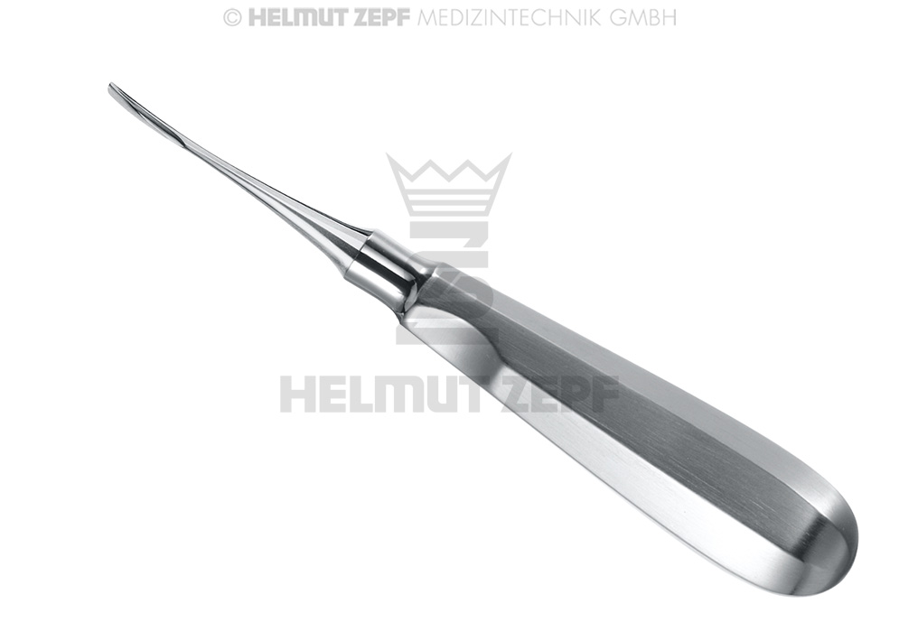 ÉLÉVATEUR SPÉCIAL, FIG. 60, 2 MM, LÉGÈREMENT COUDÉ, PLAT, MANCHE AVEC APPUI-DOIGT, 160 MM