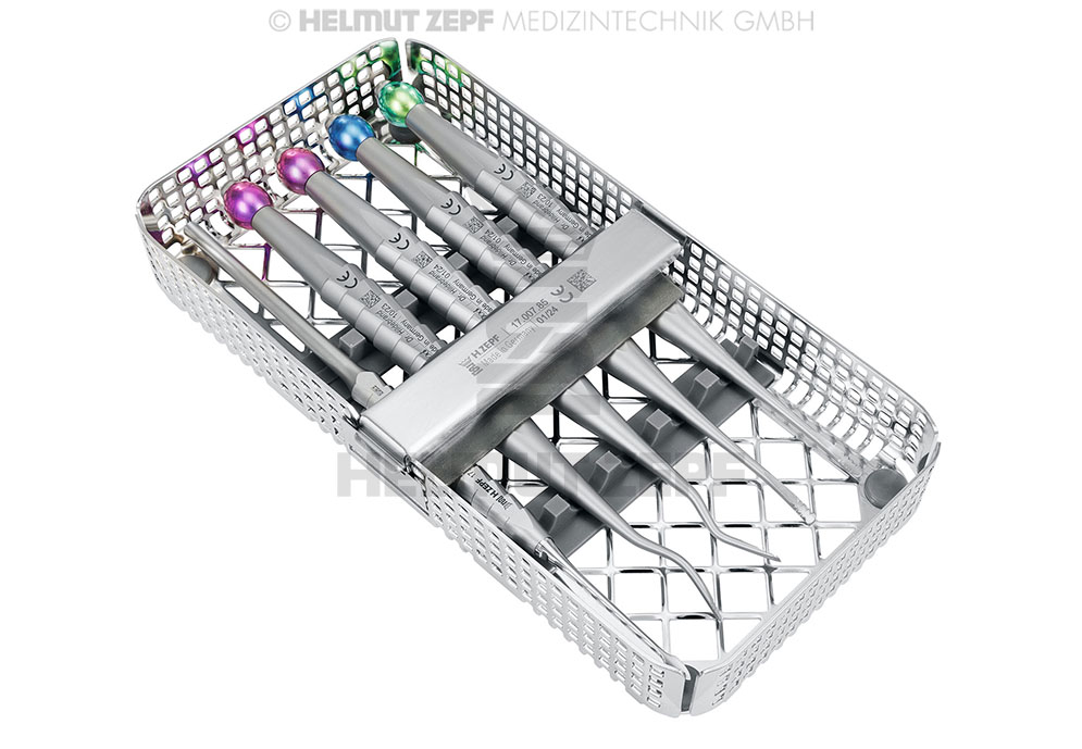 X-DESMO-TOOL-ELEVATOR-KIT WITH LINDO-LEVIEN SERRATION AND APPROX. DESMOTOME AND WASHTRAY 85.182.00
