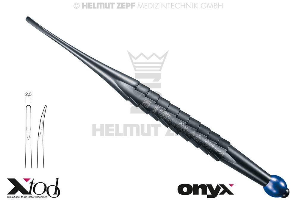 X - LUXA - TOOL - 3 COURBÉ, BOUT DE TRAVAIL 2,5 MM AVEC BOULE BLEUE