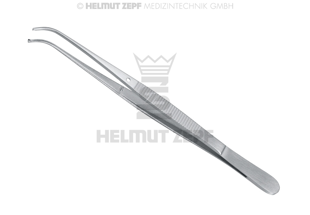 SEMKEN, PINCE À DISSECTION, 12,5 CM, 1 X 2 GRIFFES, COURBÉ 