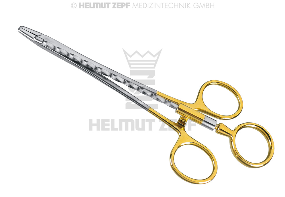 PINCE POUR SAISIR LES FILS D'ACIER ET POUR LIGATURES, AVEC MORS EN TC