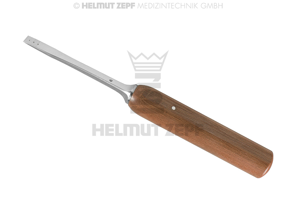 MINI-LEXER CISEAU-BURIN 6 MM, 18 CM, GRADUATION EN MM 