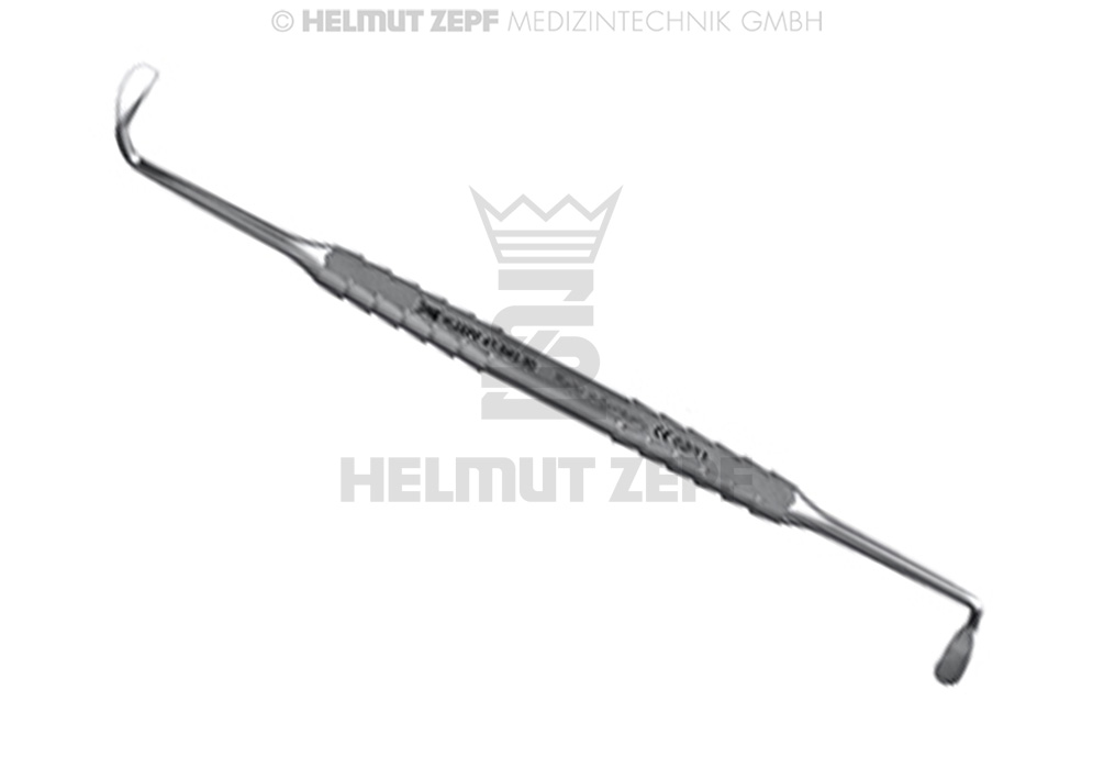 CURETTE SINUSALE, À DEUX EXTRÉMITÉS, 5,0 / 5,0 MM, ÉMOUSSÉ, ZEPF-LINE, SABLÉ