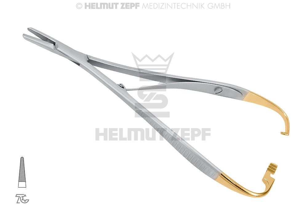 PORTE AIGUILLE MATHIEU , 17 CM AVEC MORS EN CARBURE DE TUNGSTÈNE 