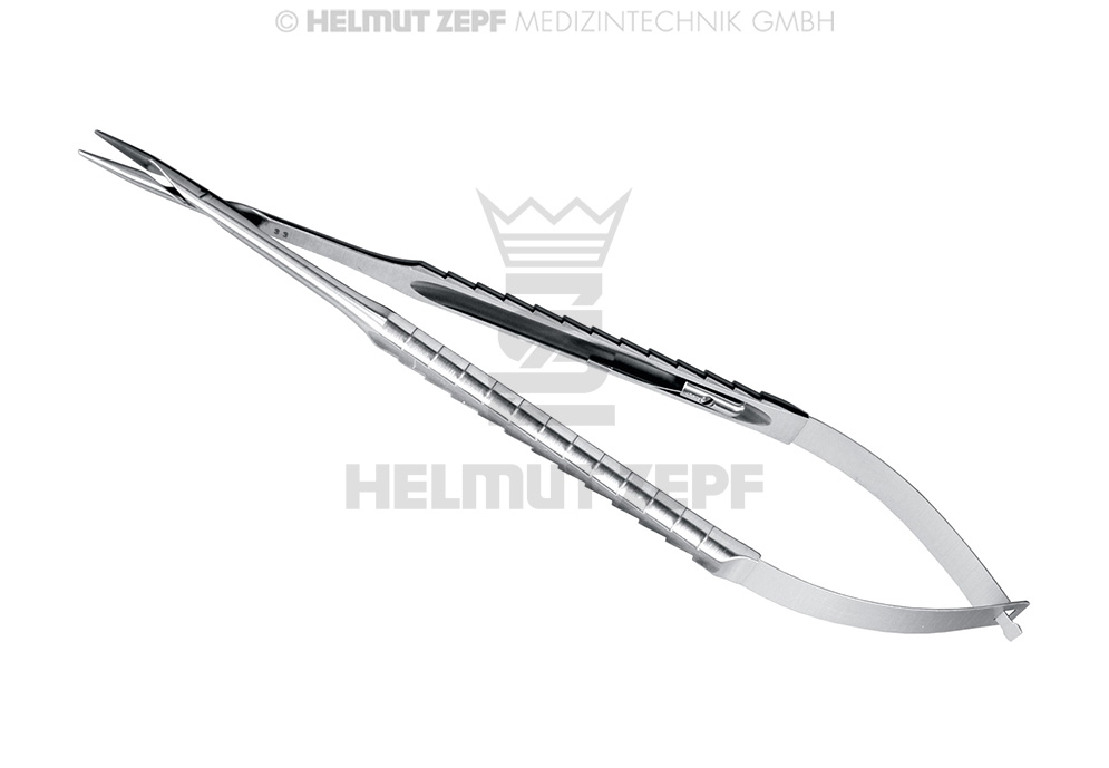 MICRO PORTE AIGUILLE, DROIT DENTELÉ,TC,18CM,8 MM, ZEPF-LINE MORS FINS 11X0,5MM, AVEC CRÉMAILLÈRE