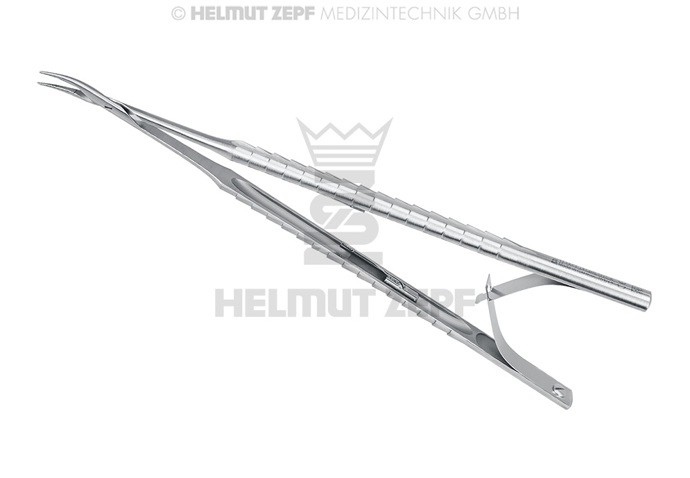 PORTE-AIGUILLE, 17,5 CM, COURBE, D'APRÈS ZEPF/KIRSCH, TC, CREMAILLÈRE, RESSORT DOUBLE