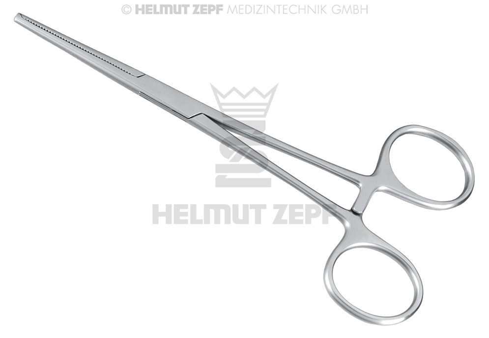 KOCHER PINCE HÉMOSTATIQUE, 14 CM, DROITE, 1 X 2 GRIFFES 