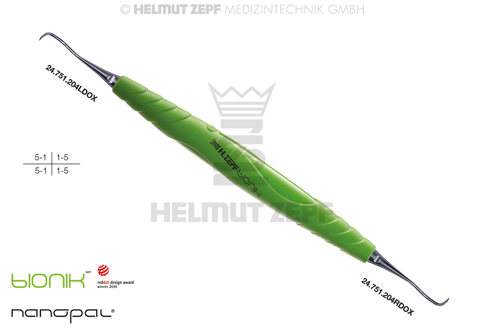 DETARTREUR ZEPF-BIONIK 204SD, INSERT JAUNE-VERT INTERCHANGEABLE, REVÊTEMENT NANOPAL