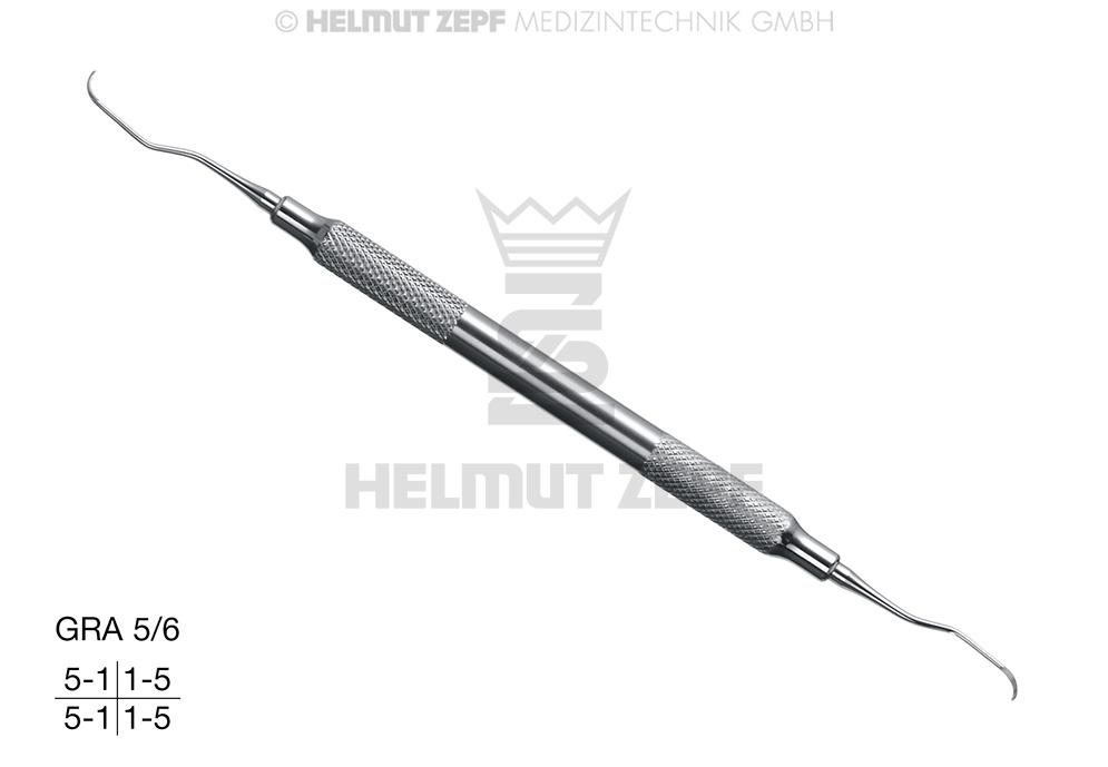 CURETTE SPÉCIALE D'APRÈS GRACEY,GRA 5/6 MANCHE CREUX ET INOXYDABLE 