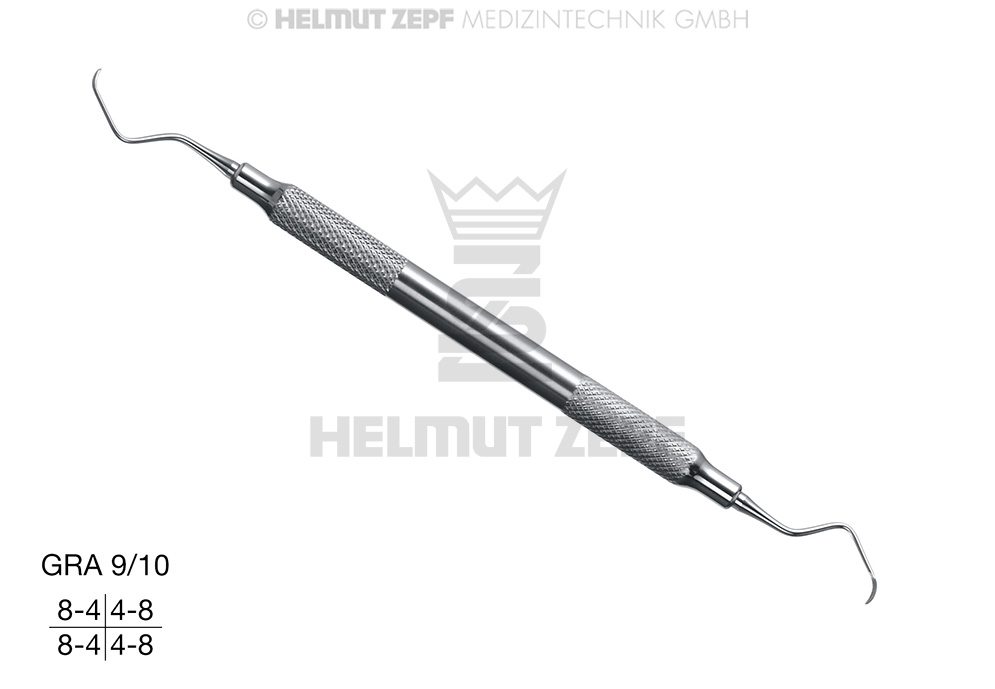 CURETTE SPÉCIALE D'APRÈS GRACEY,GRA 9/10 MANCHE CREUX ET INOXYDABLE 