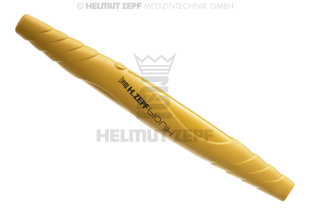 ZEPF-BIONIK MANCHE UNIVERSEL, PEEK POUR INSERTS ÉCHANGEABLES M4X0,5 À DEUX BOUTS, JAUNE
