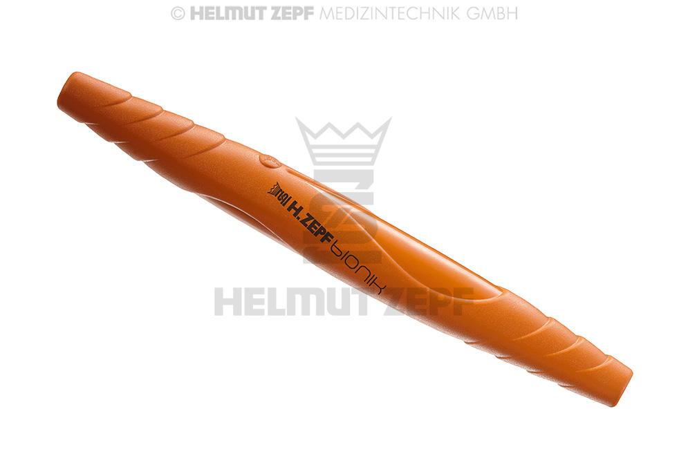 ZEPF-BIONIK MANCHE UNIVERSEL, PEEK, POUR INSERTS ÉCHANGEABLES M4X0,5 À DEUX BOUTS, ORANGE VIF