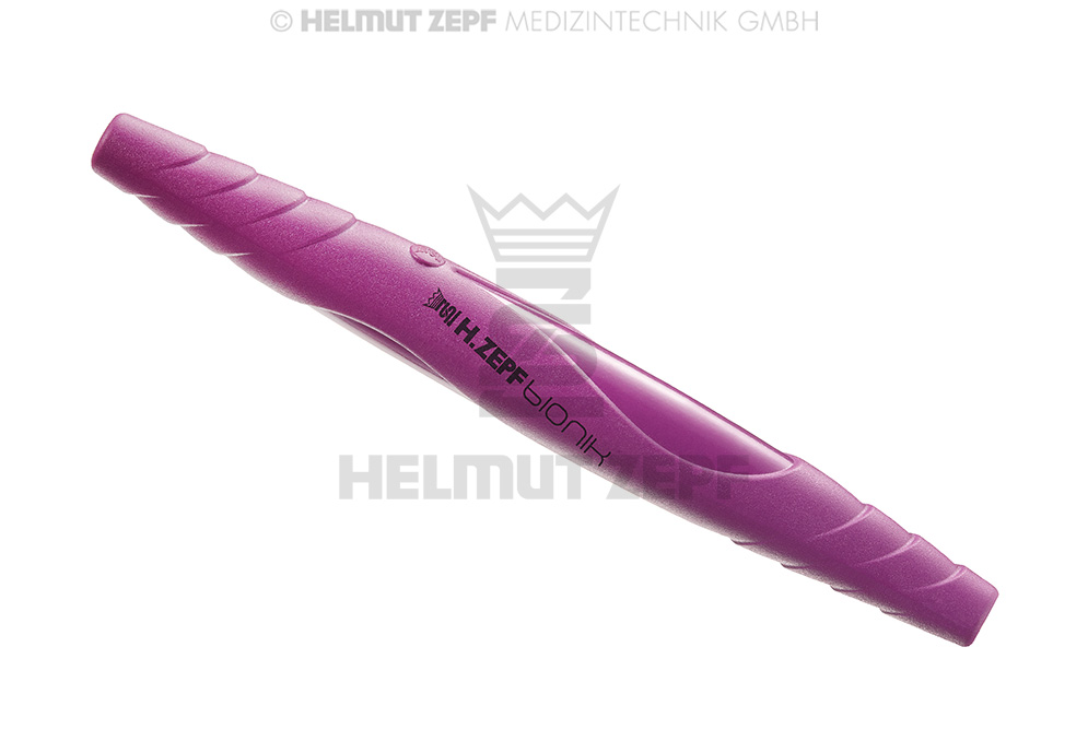 ZEPF-BIONIK MANCHE UNIVERSEL, PEEK, POUR INSERTS ÉCHANGEABLES M4X0,5 À DEUX BOUTS, VIOLET VIF