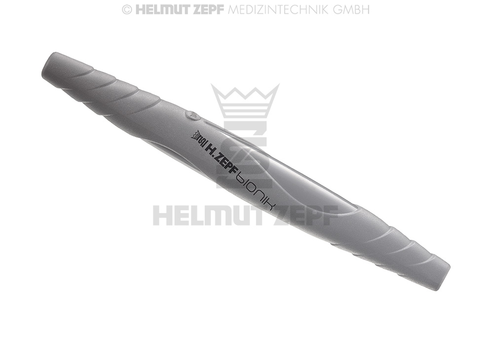 ZEPF-BIONIK MANCHE UNIVERSEL, PEEK, POUR INSERTS ÉCHANGEABLES M4X0,5 À DEUX BOUTS, GRIS