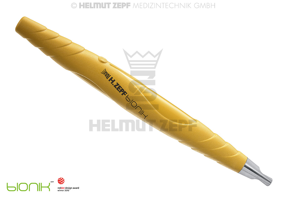 ZEPF-BIONIK MANCHE UNIVERSEL, PEEK POUR INSERTS ÉCHANGEABLES M4X0,5 À UN BOUT, JAUNE