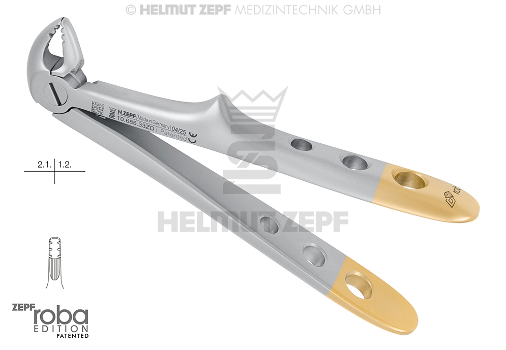 EXTRACT. FORCEPS, ENGL. PATTERN, FIG.33 FOR CHILDREN, ROBA DESIGN DIAMOND COATED