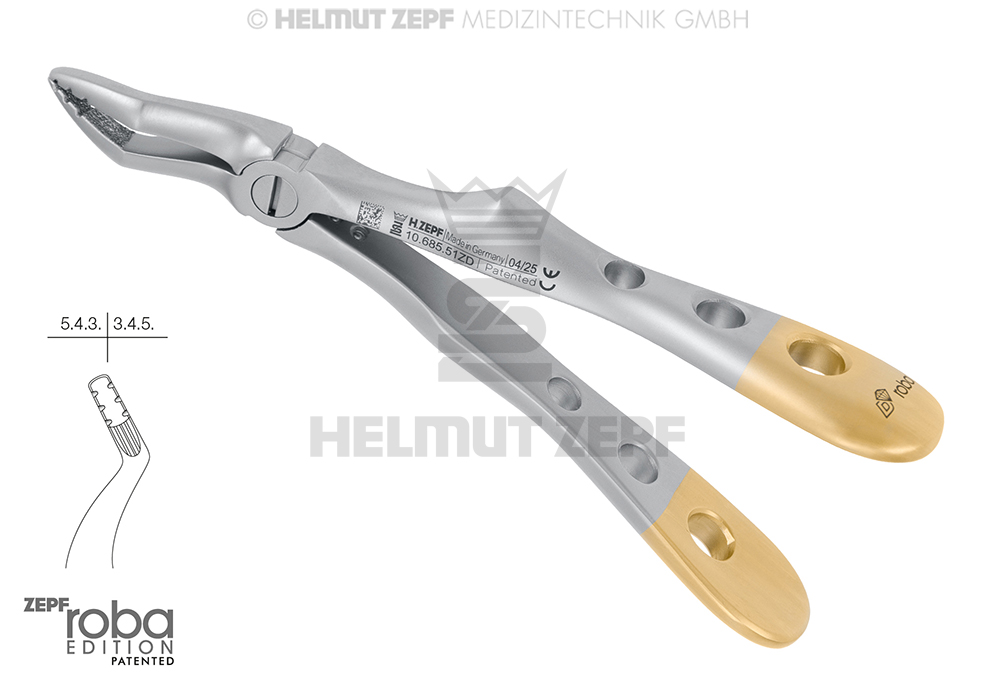 EXTRACT. FORCEPS, ENGL. PATTERN, FIG.51 FOR CHILDREN, ROBA DESIGN DIAMOND COATED