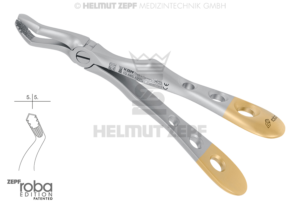 EXTRACT. FORCEPS, ENGL. PATTERN, FIG.52 FOR CHILDREN, ROBA DESIGN DIAMOND COATED