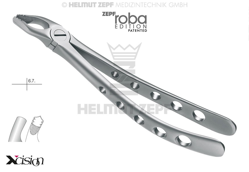 DAVIER, FORME ANGL., FIG. 18, MODIF., ROBA-EDITION D'APRÈS DR. BECK, POUR MOLAIRES SUPÉRIEURES,