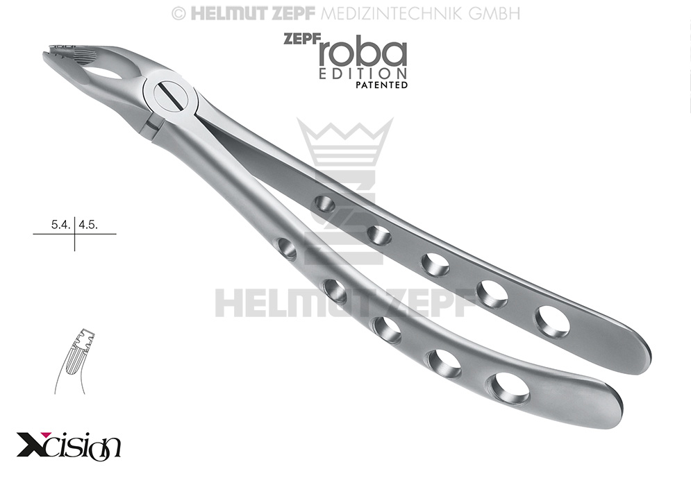 DAVIER, FORME ANGLAISE, FIG.35N MODIF., ROBA-EDITION D'APRÈS DR. BECK, PRÉMOLAIRES SUPÉRIEURES