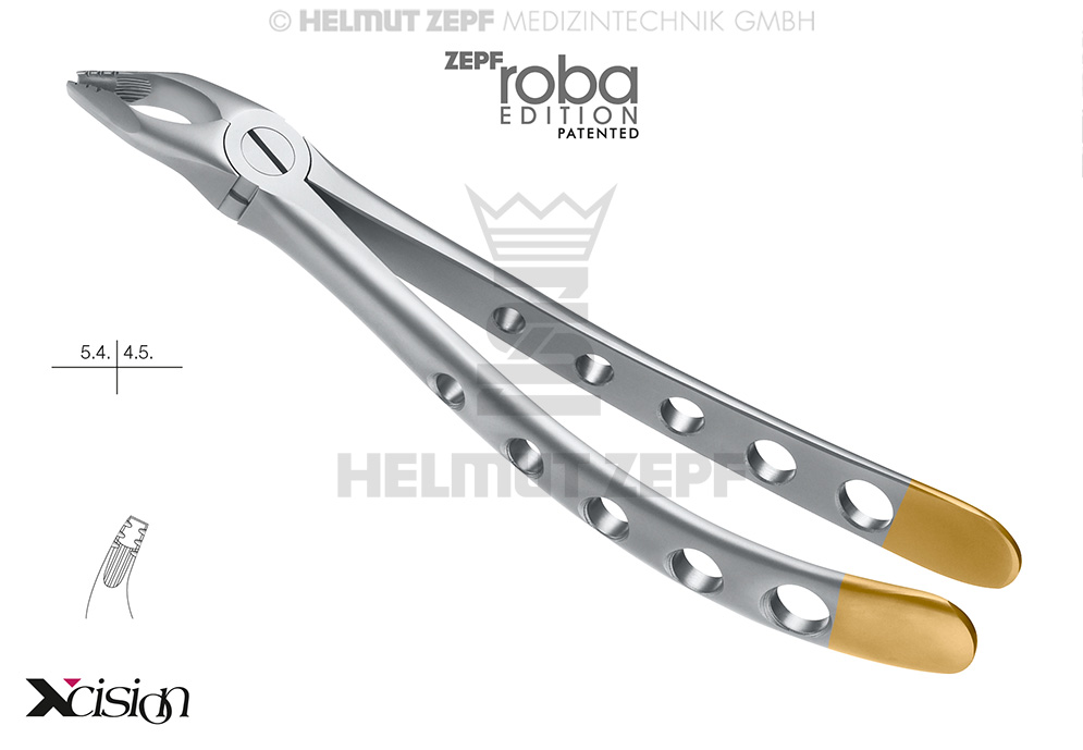 DAVIER, FORME ANGLAISE, FIG.35N MODIF., ROBA-EDITION D'APRÈS DR. BECK, PRÉMOLAIRES SUPÉRIEURES