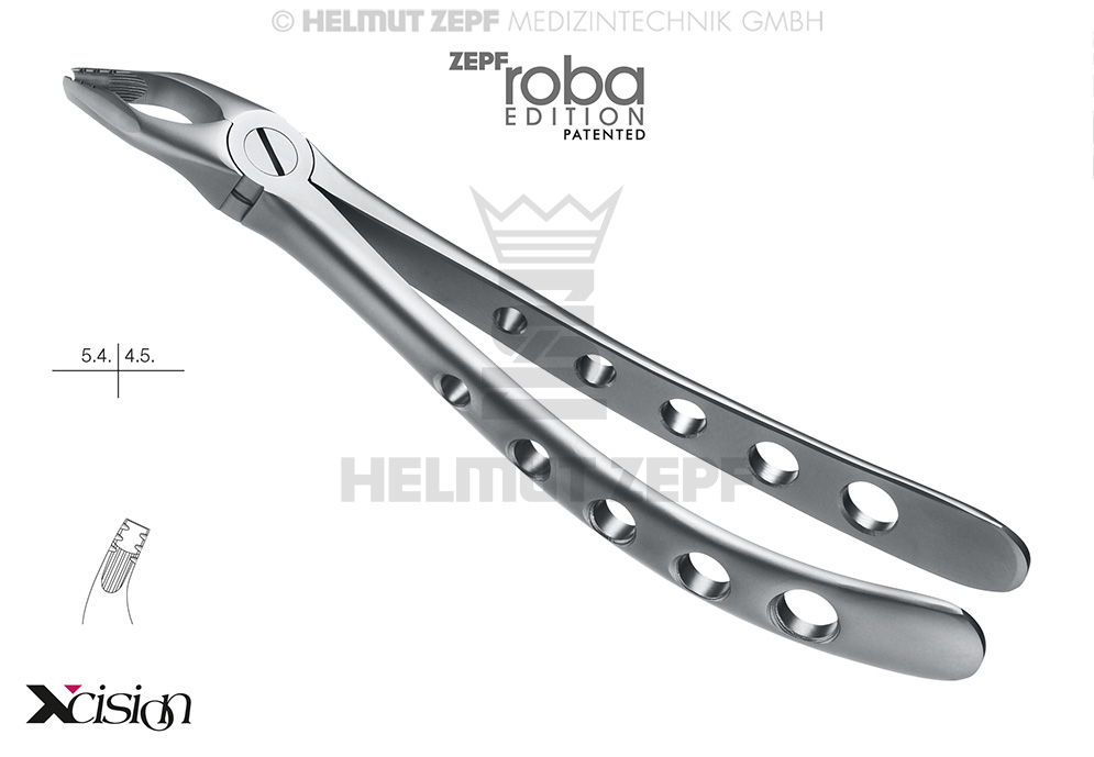 DAVIER, FORME ANGL., FIG 35M, MODIF., ROBA-EDITION D'APRÈS DR. BECK, PRÉMOLAIRES SUPÉRIEURES,