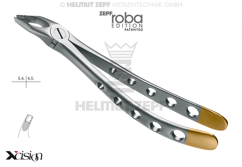 DAVIER, FORME ANGL., FIG 35M, MODIF., ROBA-EDITION D'APRÈS DR. BECK, PRÉMOLAIRES SUPÉRIEURES,