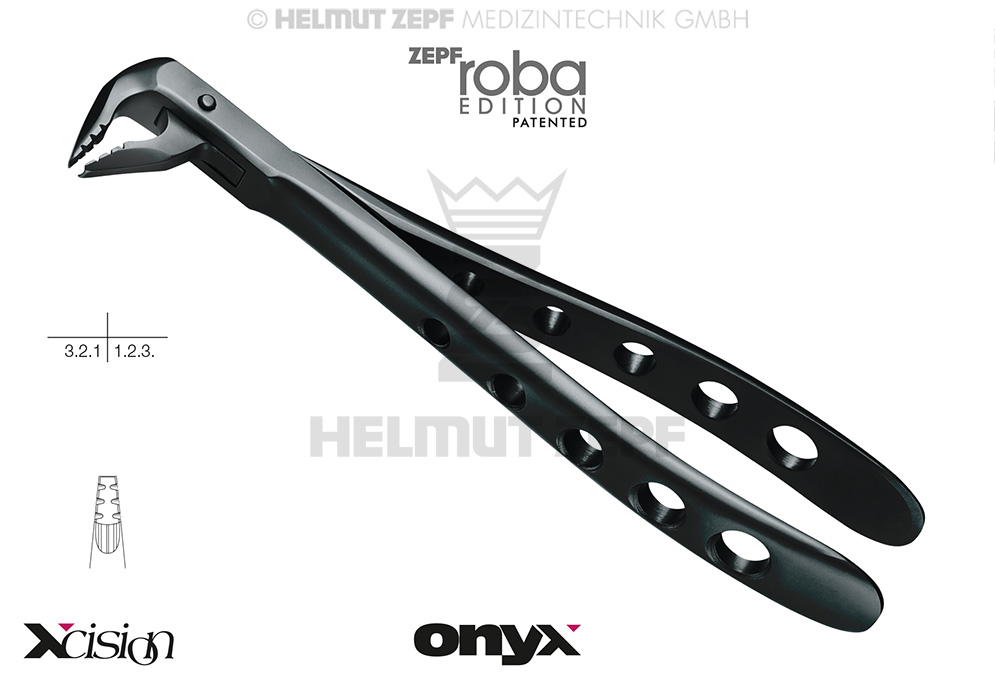 DAVIER, FORME ANGLAISE, FIG.36N MODIF., ROBA-EDITION D'APRÈS DR. BECK, INCISIVES INFÉRIEURES ET PRÉMOLAIRES,