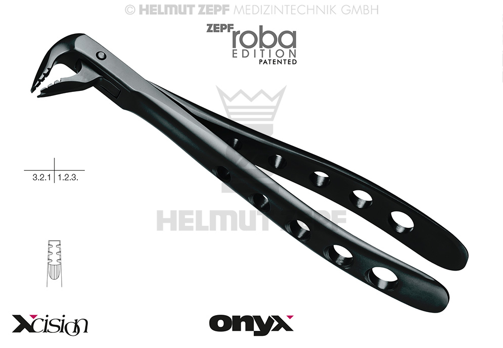 DAVIER, FORME ANGL, FIG 36M MODIF., ROBA-EDITION D'APRÈS DR. BECK, INCISIVES INFÉRIEURES ET PRÉMOLAIRES