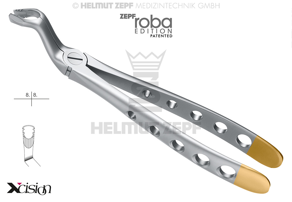 DAVIER, FORME ANGL., FIG. 67A DENTS DE SAGESSE SUPÉRIEURES, DIAMANTE, MODIF., ROBA-EDITION