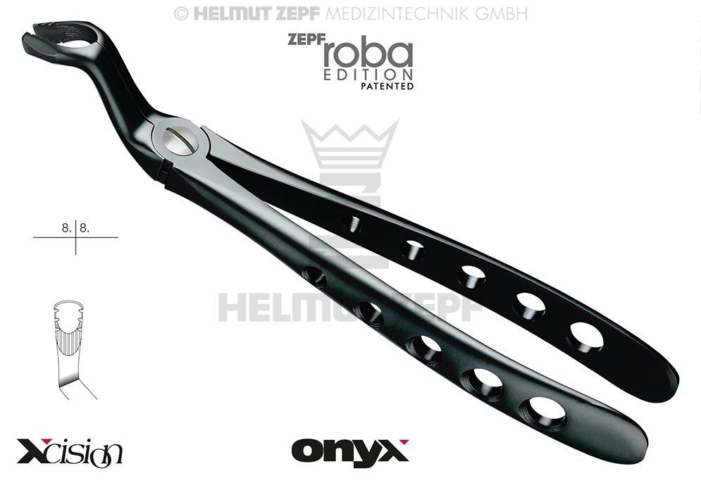 DAVIER, FORME ANGL, FIG.67 A, MODIF., ROBA-EDITION D'APRÈS DR. BECK, DENTS DE SAGESSE SUPÉRIEURES