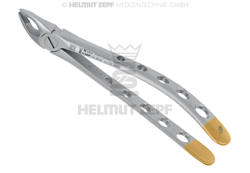 EXTRACTING FORCEPS, ENGL. PATTERN,FIG.35 UPPER PREMOLARS, SPECIAL BEAKS, DEEP GRIP,